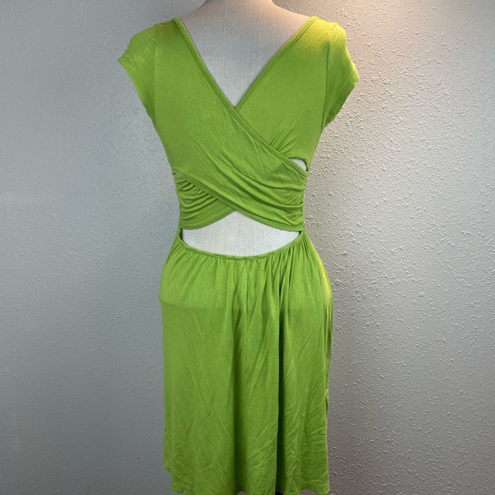 Pre-Loved Bella D Womens Green Midi Dress with Open Back Size M - Picture 4 of 7